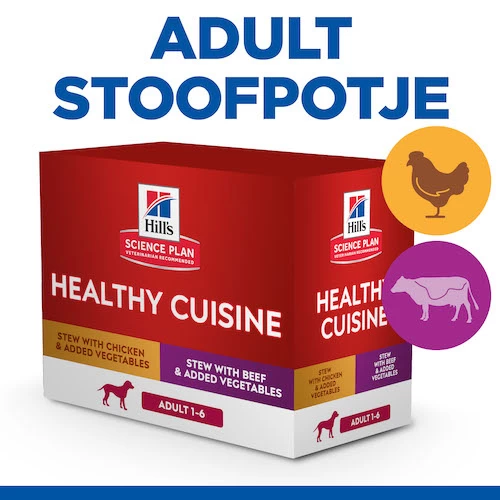 Hill's Science Plan Healthy Cuisine Hond Multipack Met Kip En Rund 12x90g 4 Hill's Science Plan Healthy Cuisine Hond Multipack Met Kip En Rund 12x90g - Afbeelding 2