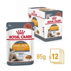 Royal Canin Hair & Skin Care Natvoer In Gravy Kattenvoer 12x85g -Dierenparadijspaleis Royal Canin Hair Skin Care Gravy Kat NL 04